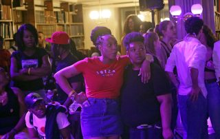 Audience members at the ball