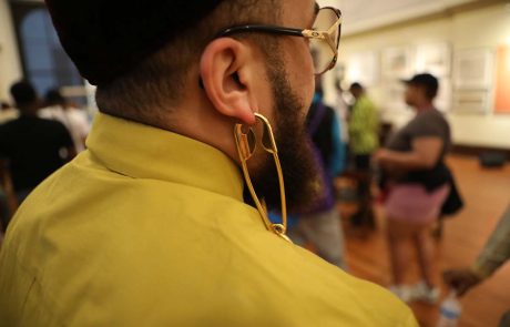 Person wearing an earing