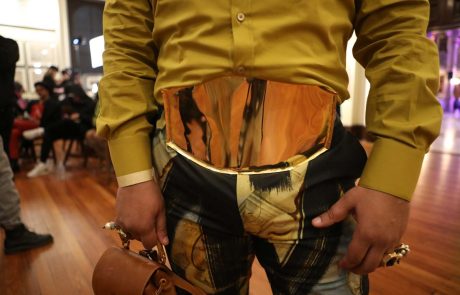 Person wearing a belt